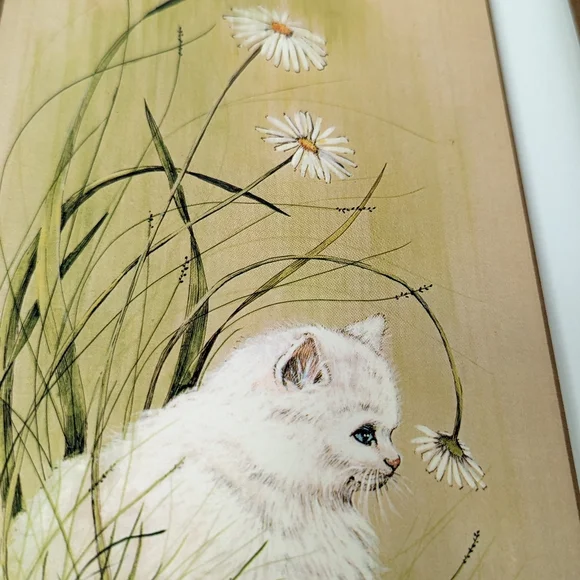 Vintage cats and daisies art decor - Picture 5 of 10